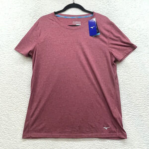 Mizuno Shirt Womens XL Red Inspire Tee 3.0 DryLite Performance Running Basic Gym